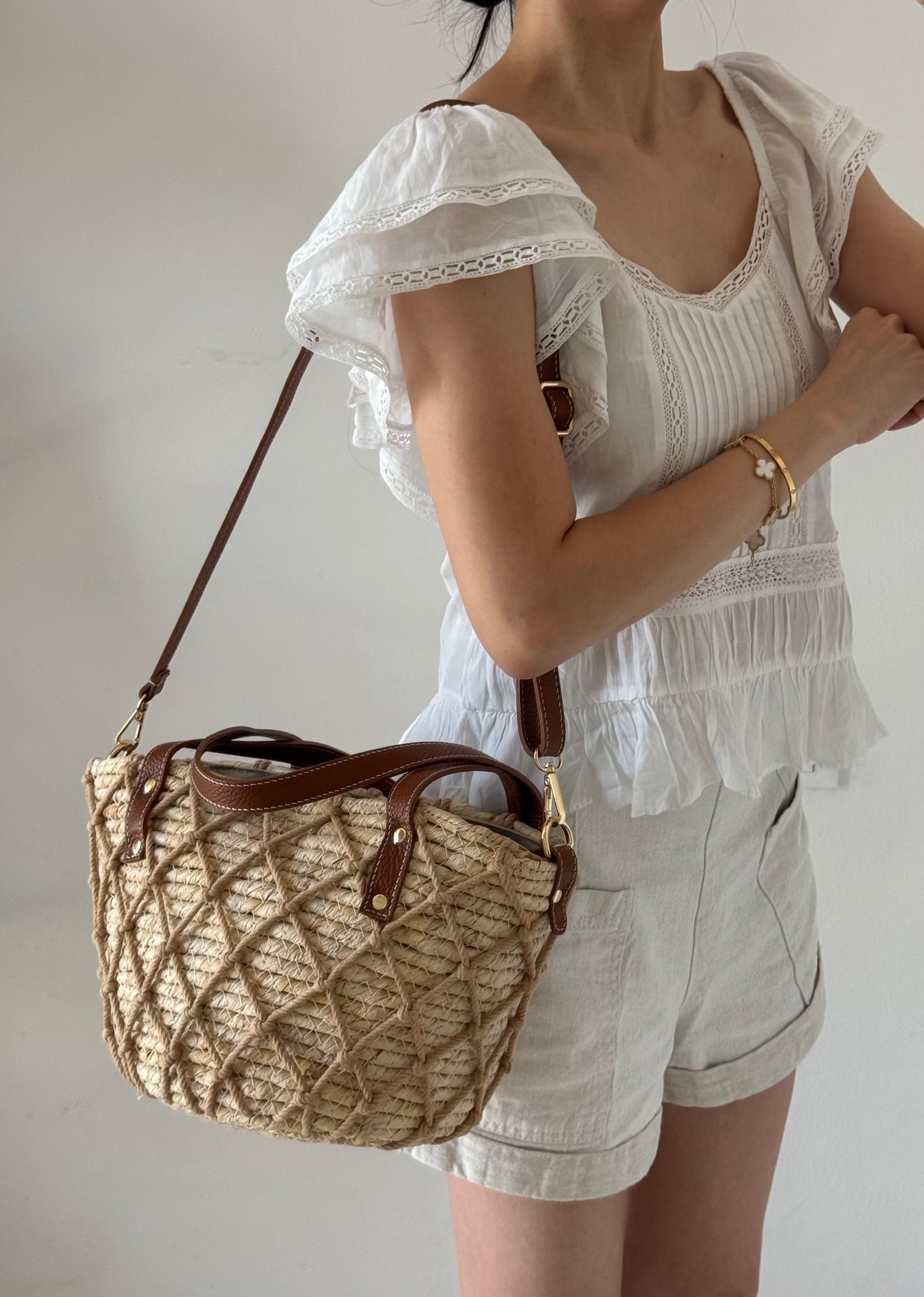 Borsa Basket - misura piccola, con tracolla lunga