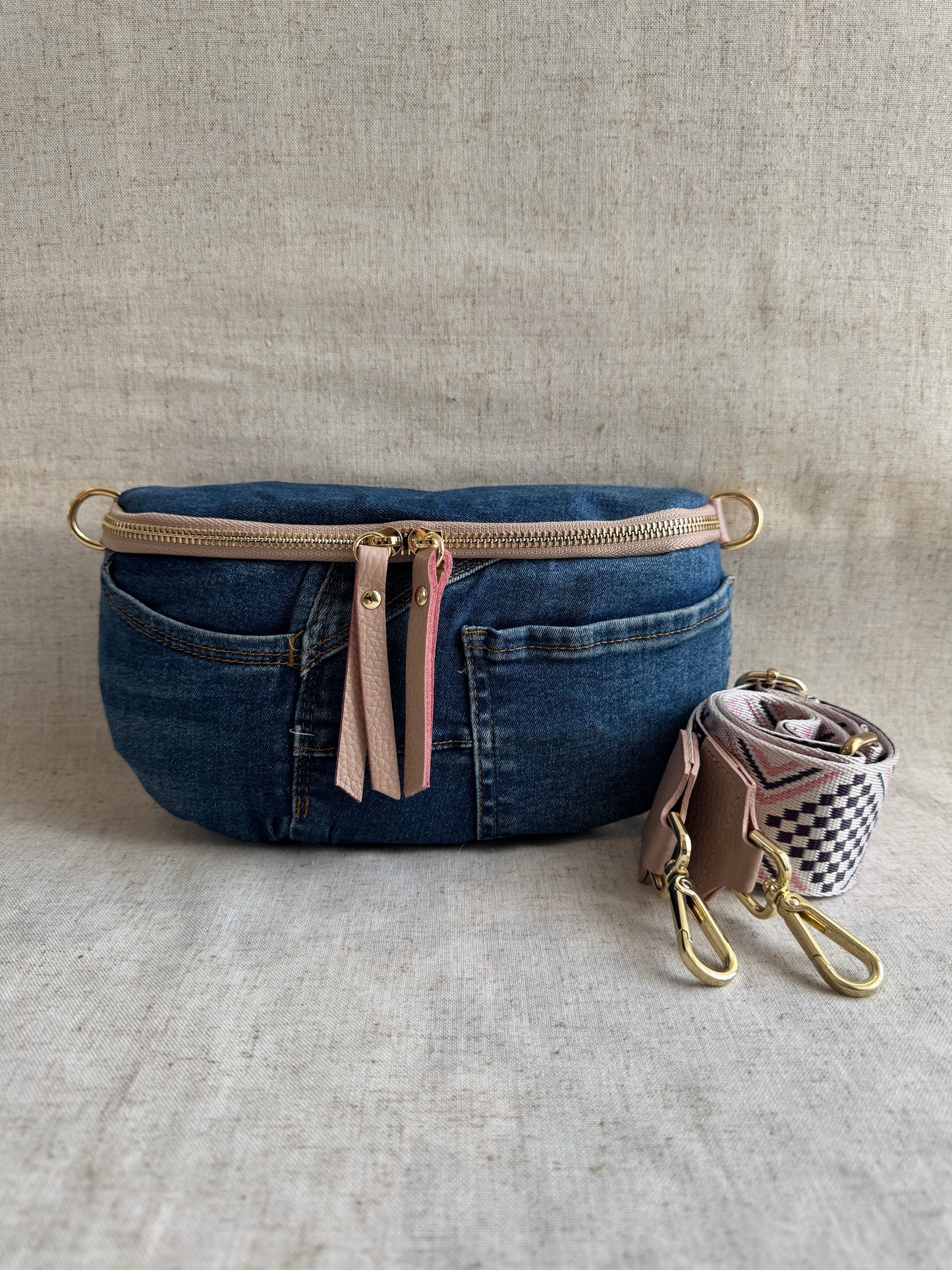 Marsupio in jeans Maya - con tracolla lunga