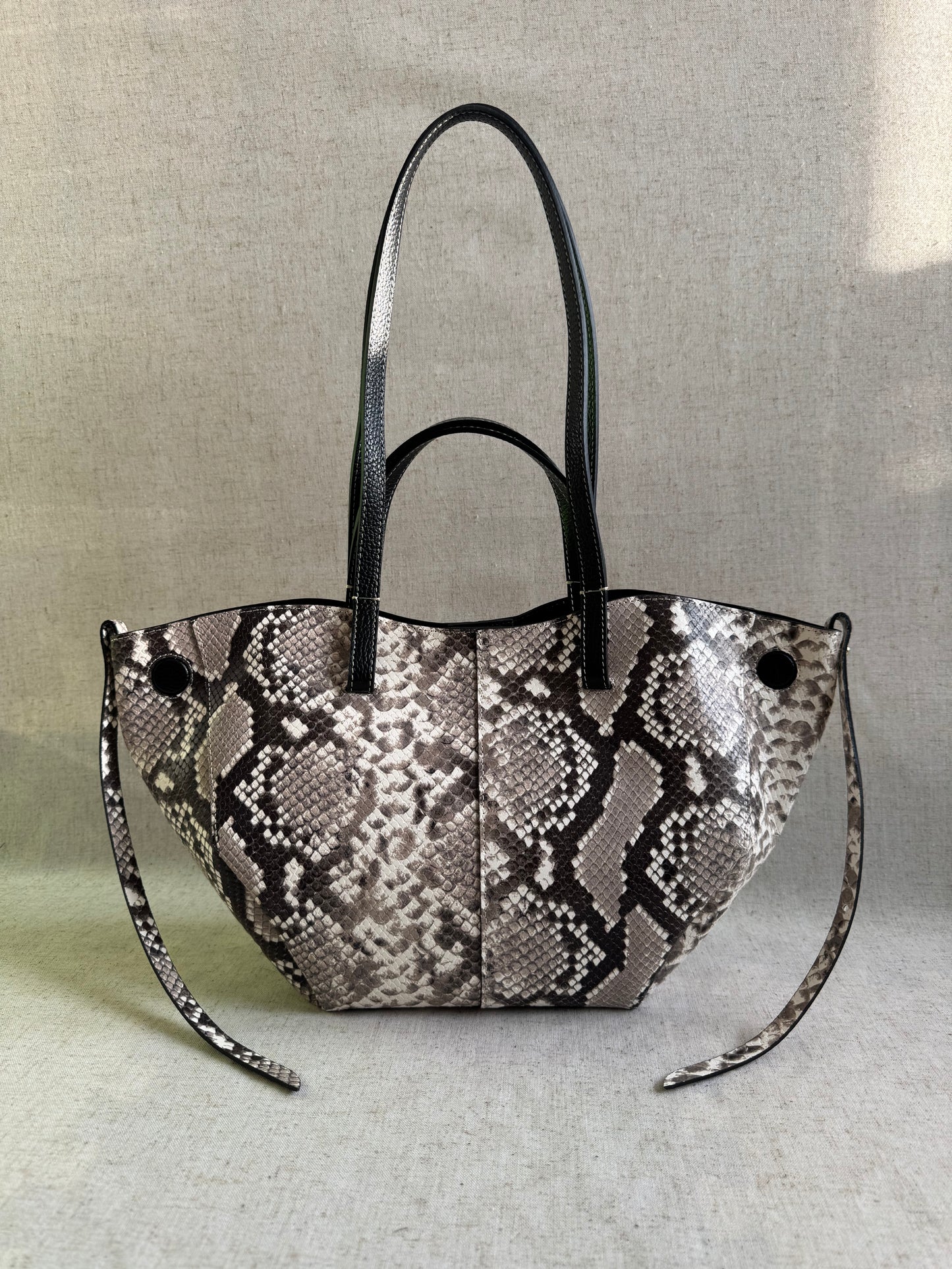 Borsa a spalla Sofia - pitonato, misura piccola con pochette