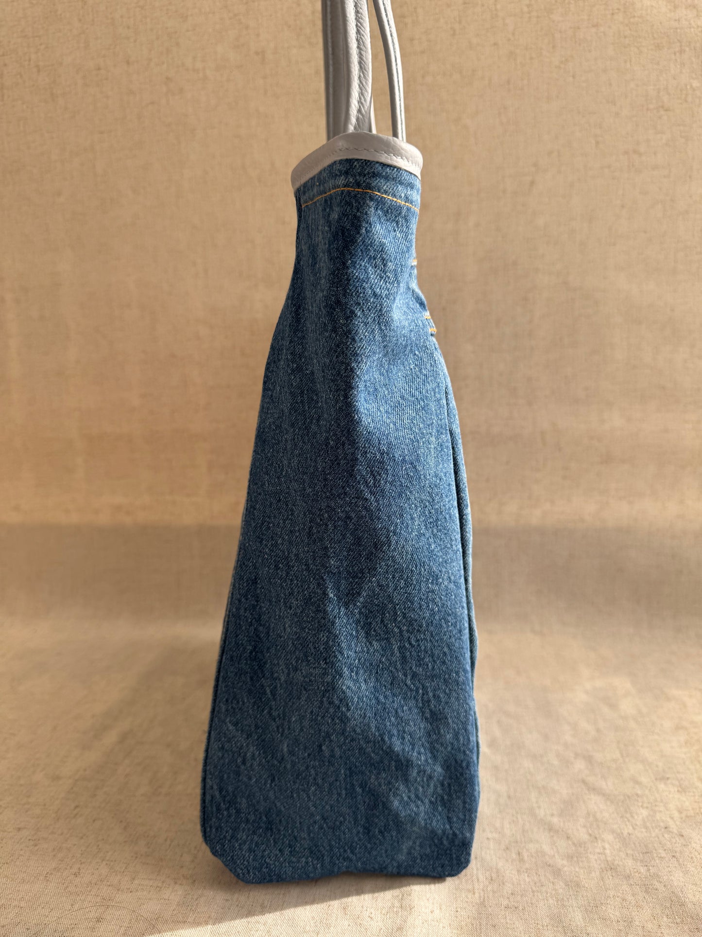 Maxi borsa a spalla in jeans Dina