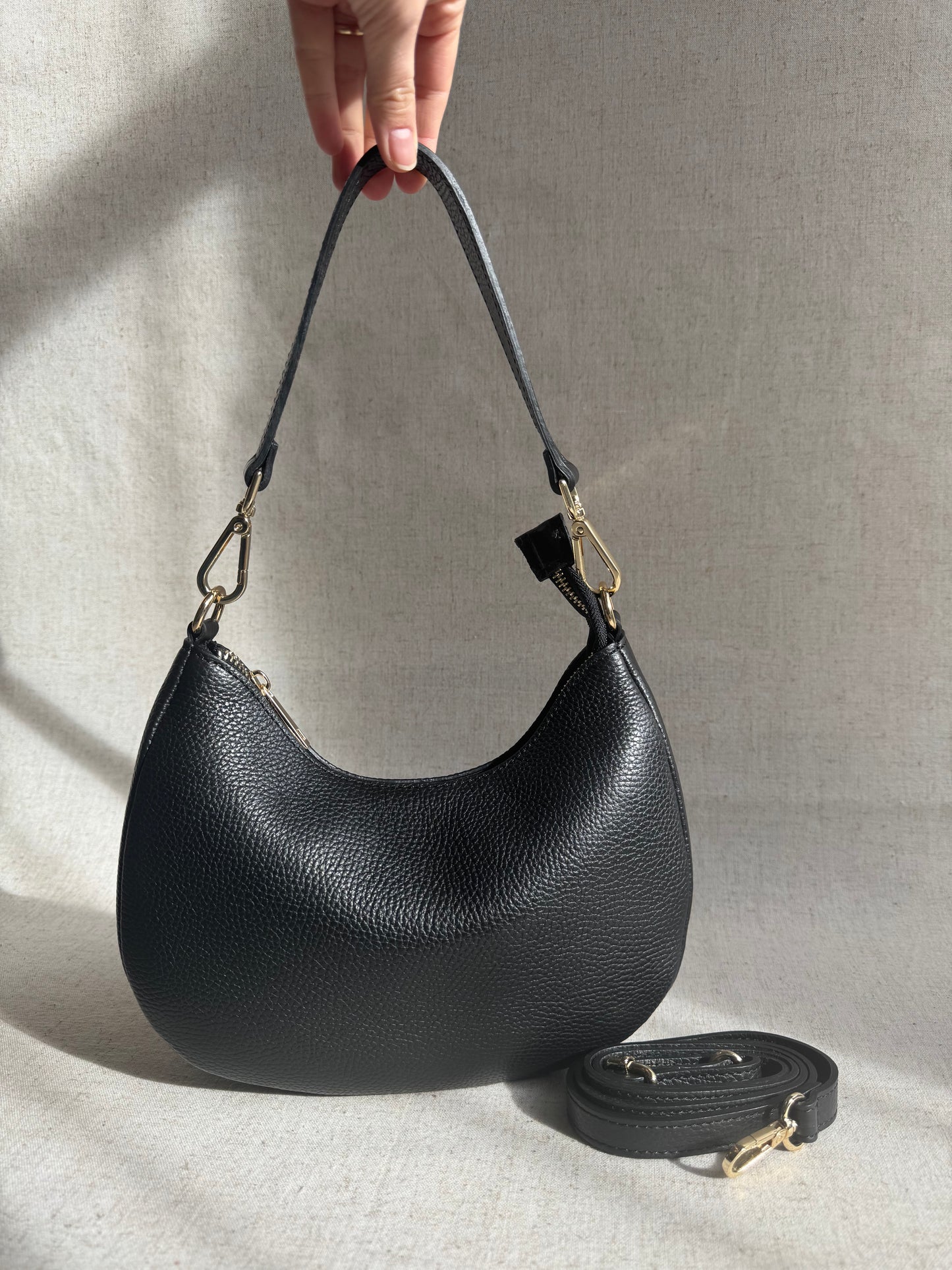 Borsa a spalla Luna - misura grande, con tracolla lunga