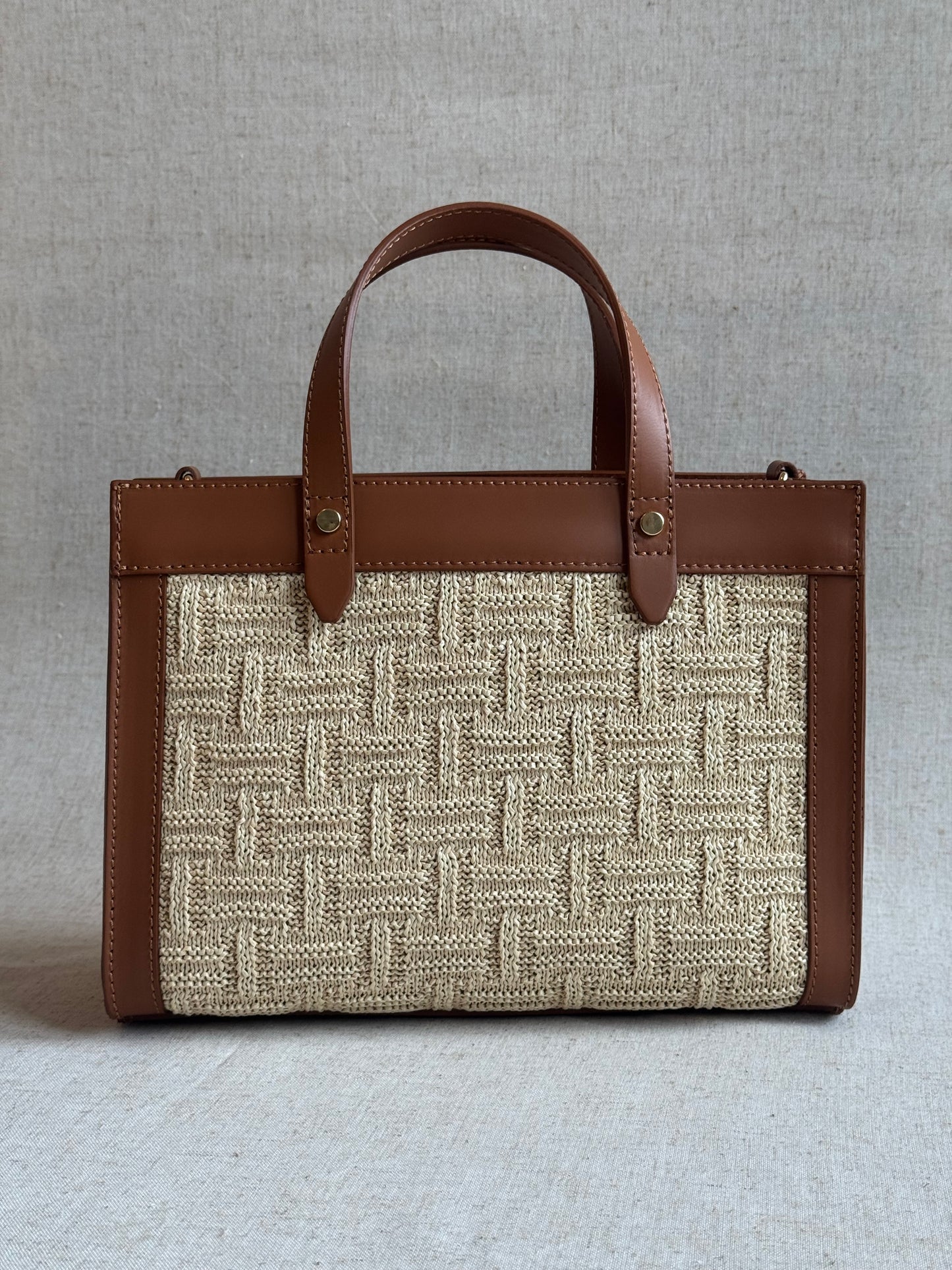 Borsa Aria - rafia, con tracolla lunga