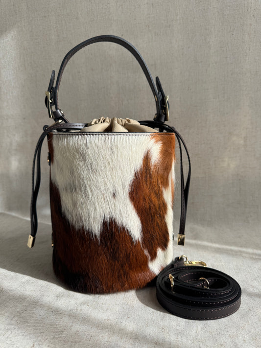 Borsa a spalla Ophelia - cavallino, con tracolla lunga