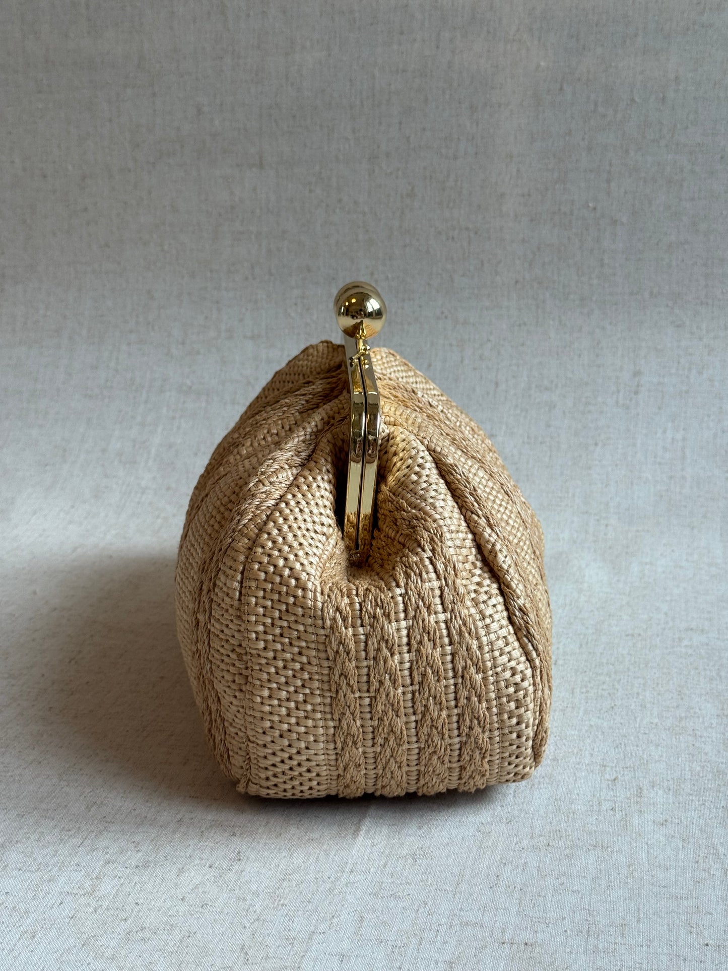 Borsa Raffy - rafia, misura grande, con tracolla lunga