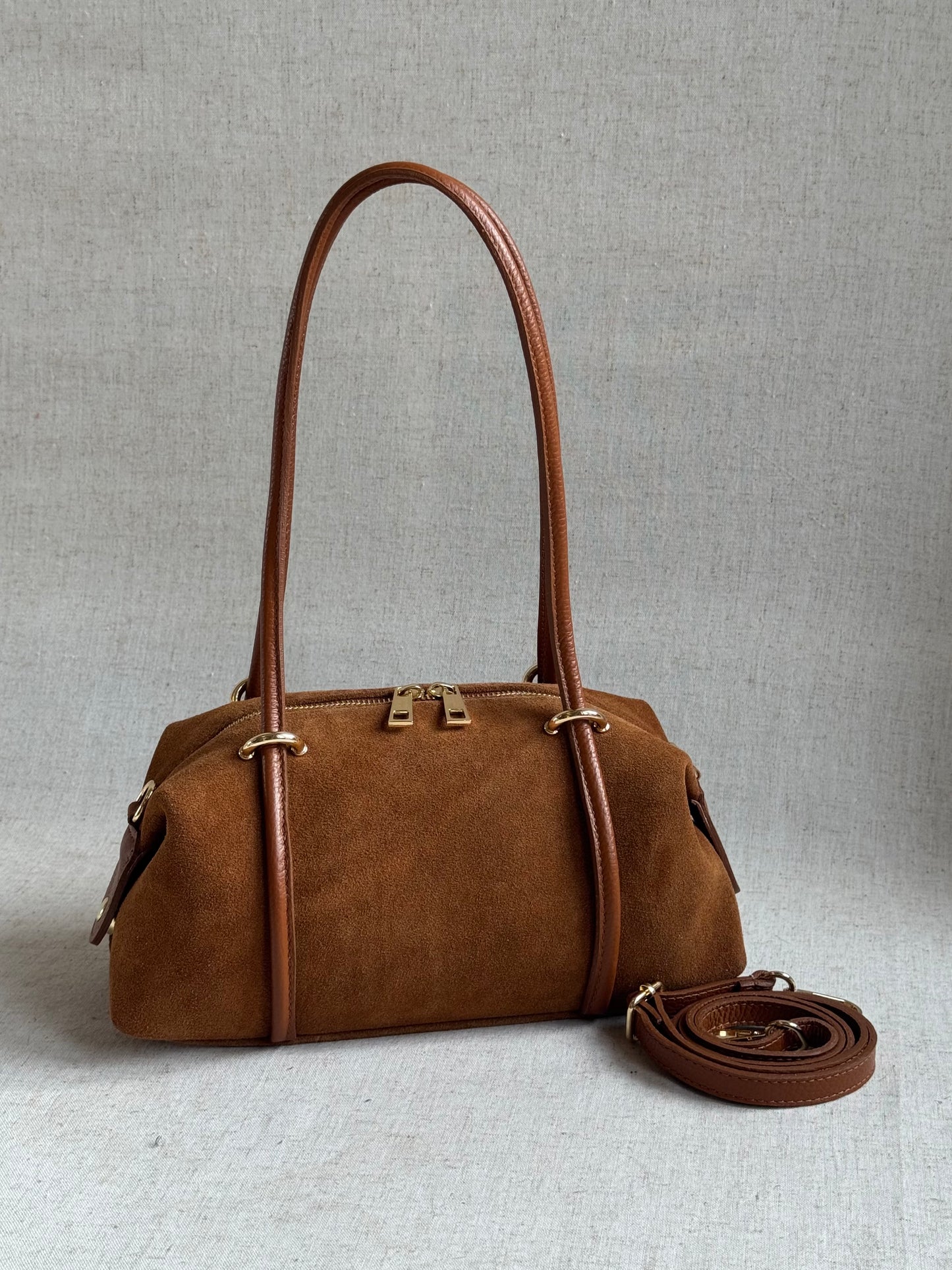 Borsa Roma - camoscio, con tracolla lunga