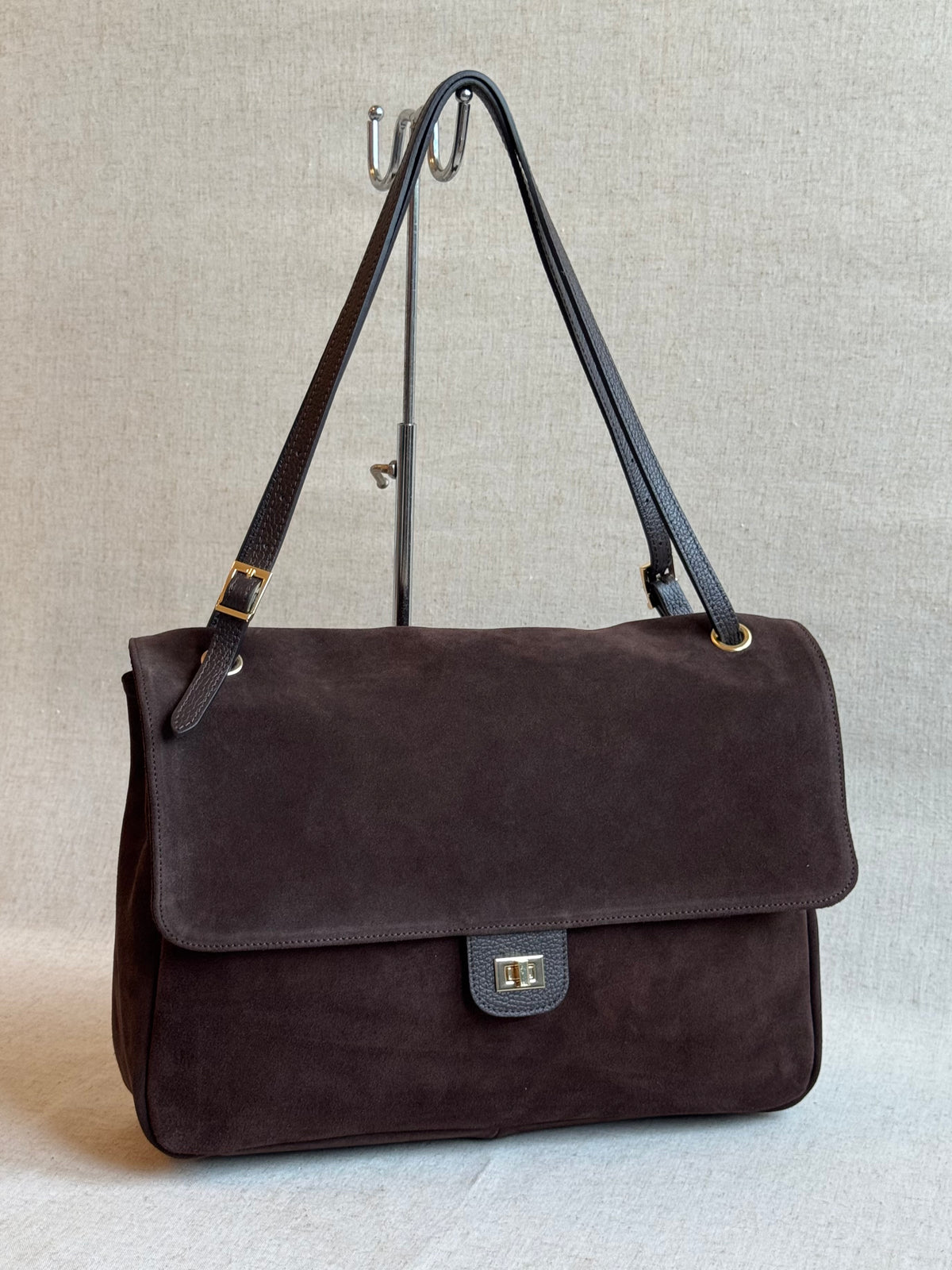 Borsa Chantal - camoscio, manico regolabile