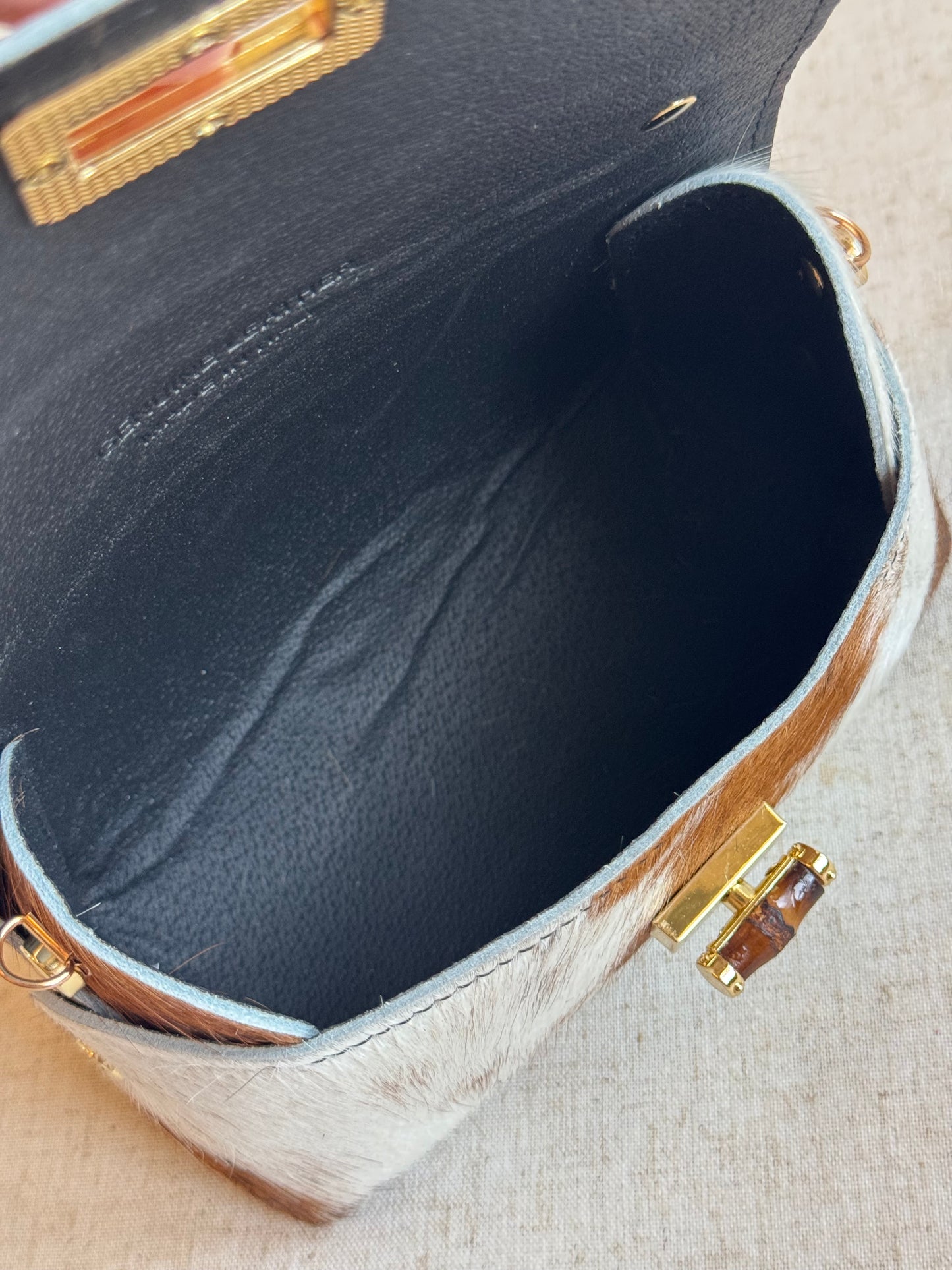 Borsa Lily - cavallino, con tracolla in catena
