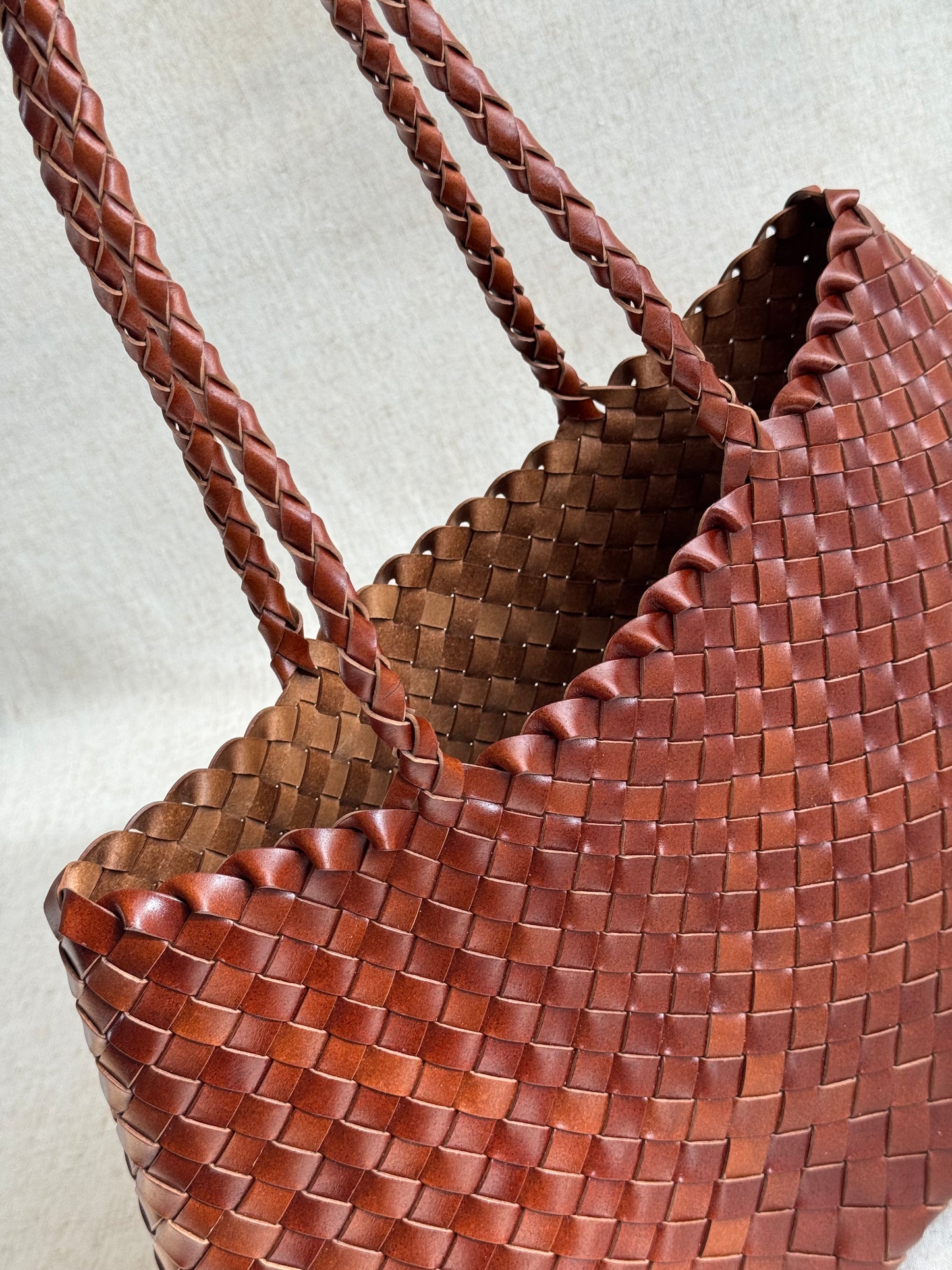 Maxi borsa a spalla Cassandra - vera pelle tamponato