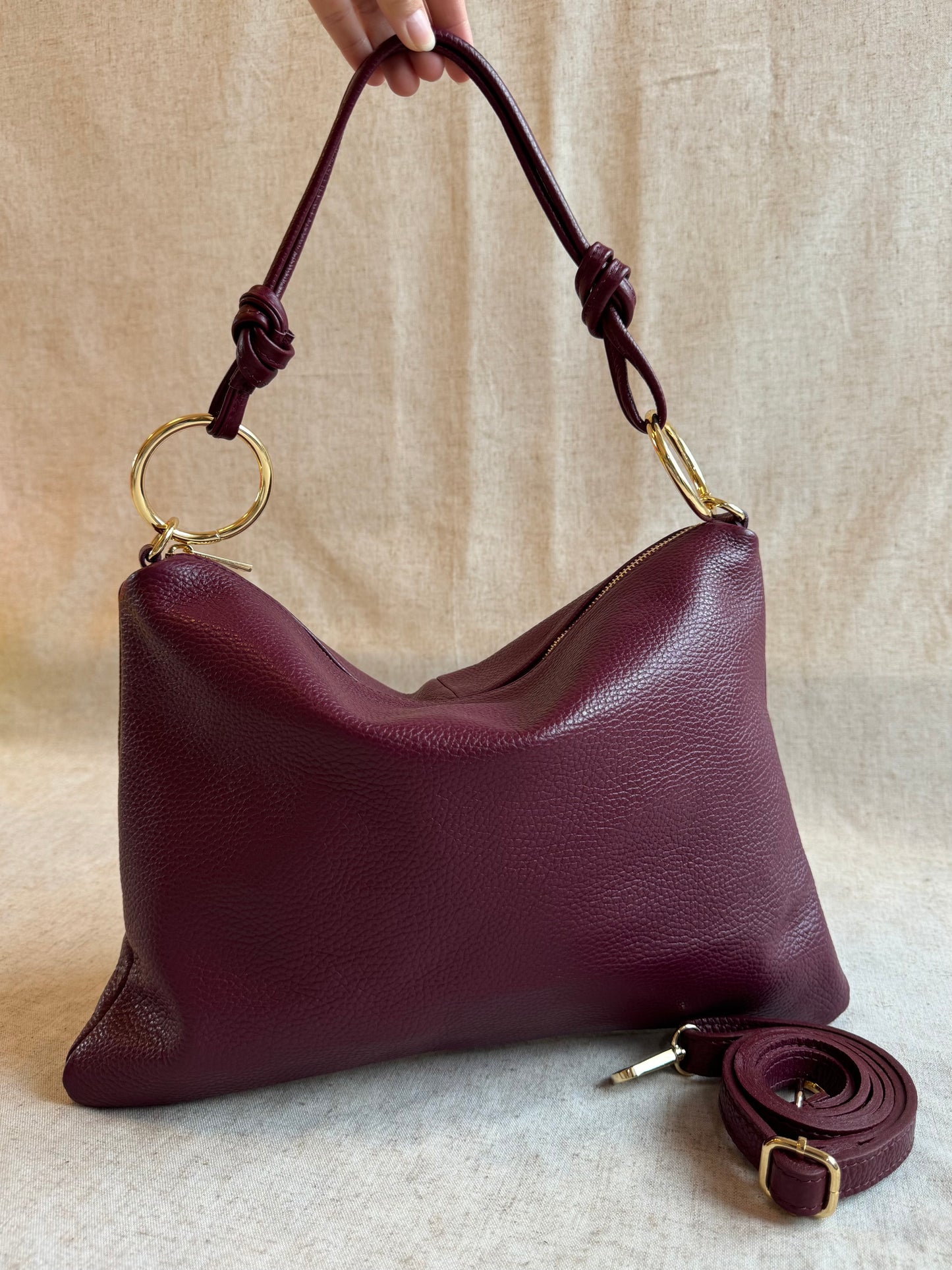 Borsa a spalla Agata - misura grande, con tracolla lunga