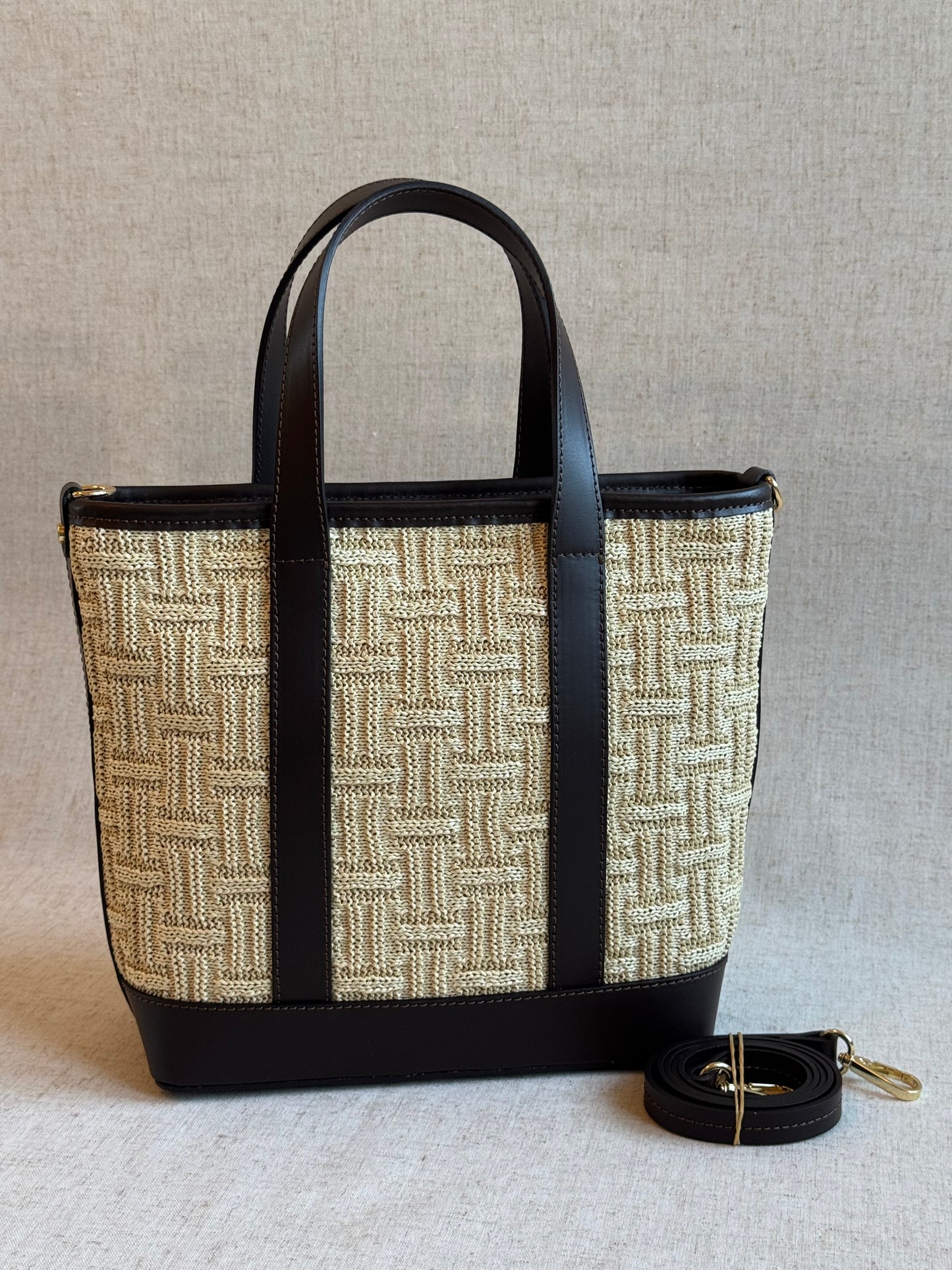 Borsa Costa - rafia, con tracolla lunga