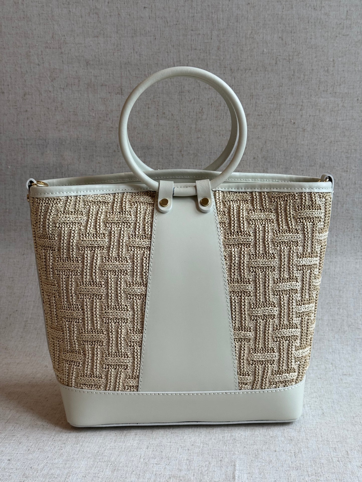 Borsa Atena - rafia, con tracolla lunga
