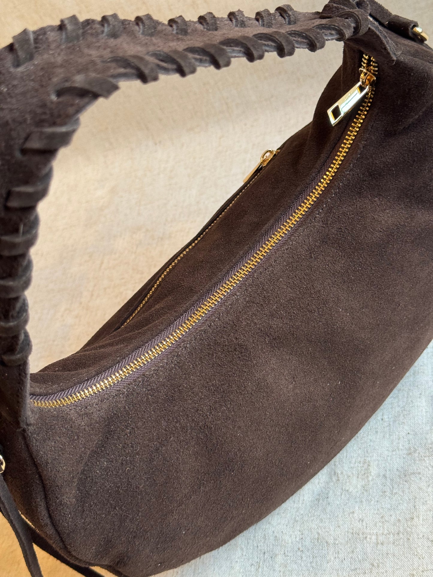 Borsa a spalla Ronda - camoscio, con tracolla lunga