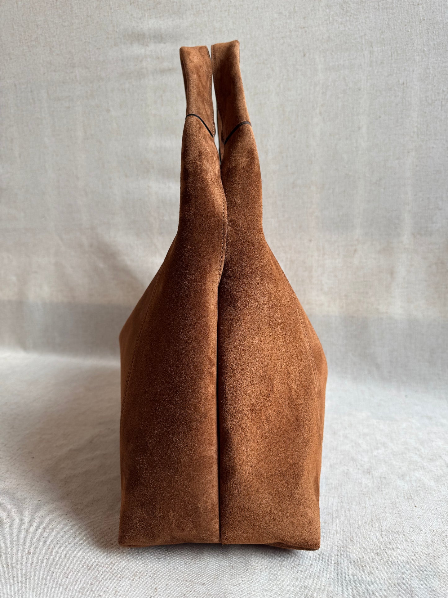 Borsa Gabriella - camoscio, misura MAXI, con tracolla lunga