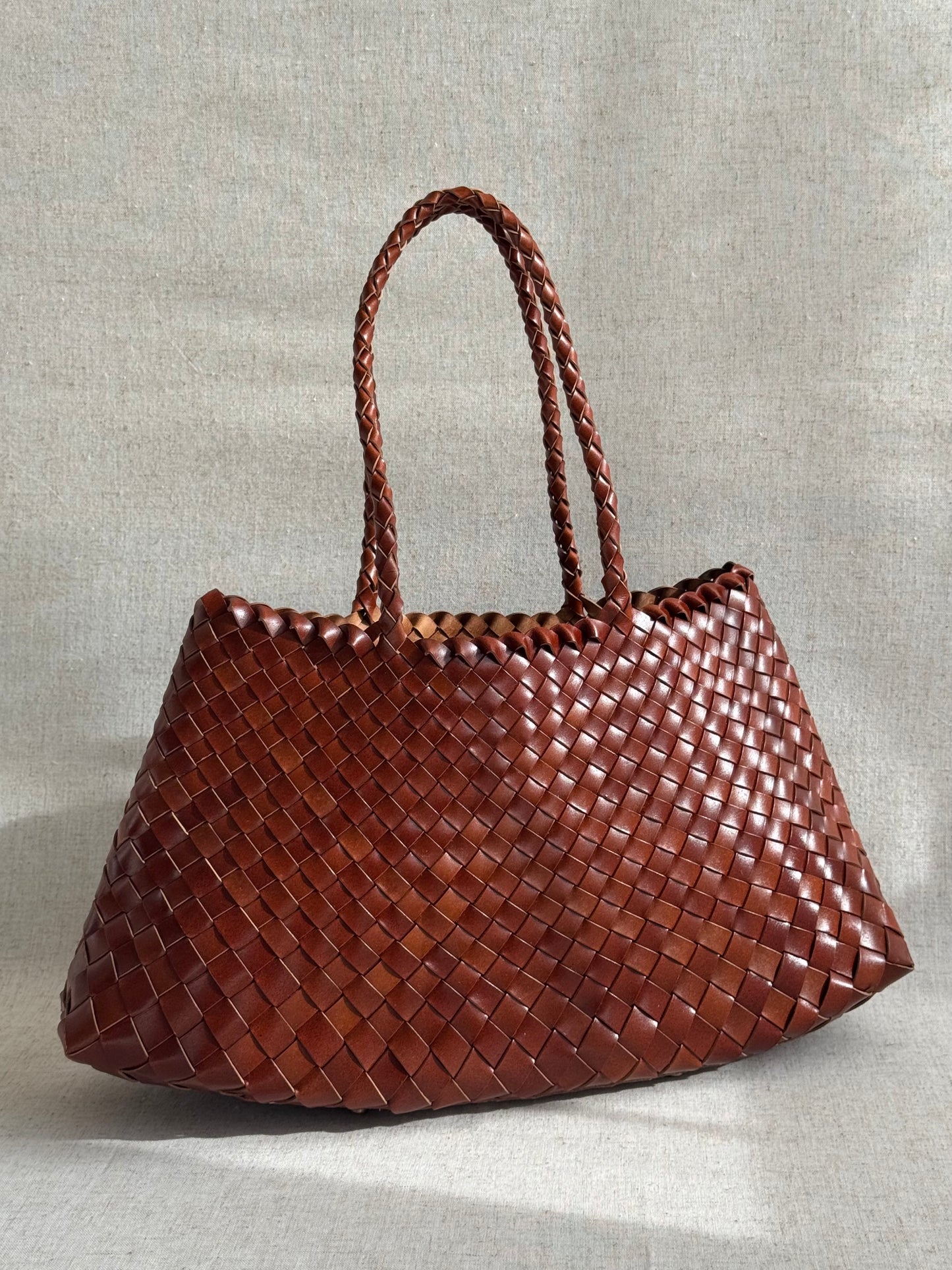 Maxi borsa a spalla Cassandra - vera pelle tamponato