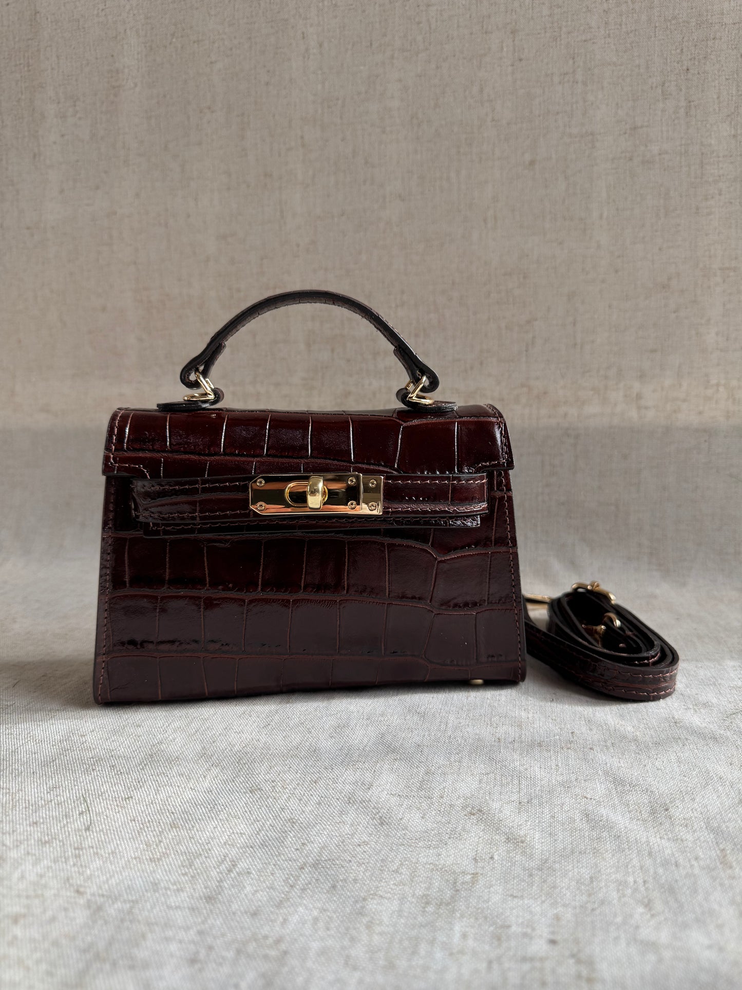 Borsa KELLY - misura piccola, con tracolla lunga