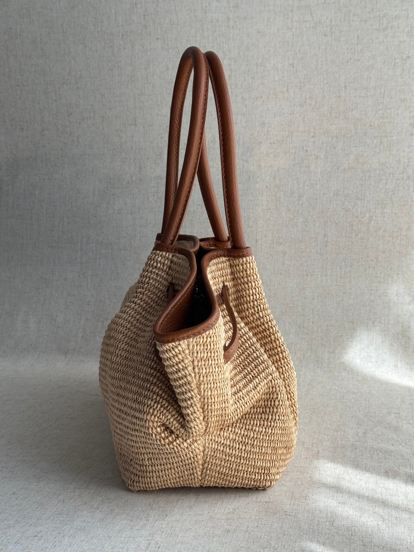 Borsa Laila - rafia, con tracolla lunga