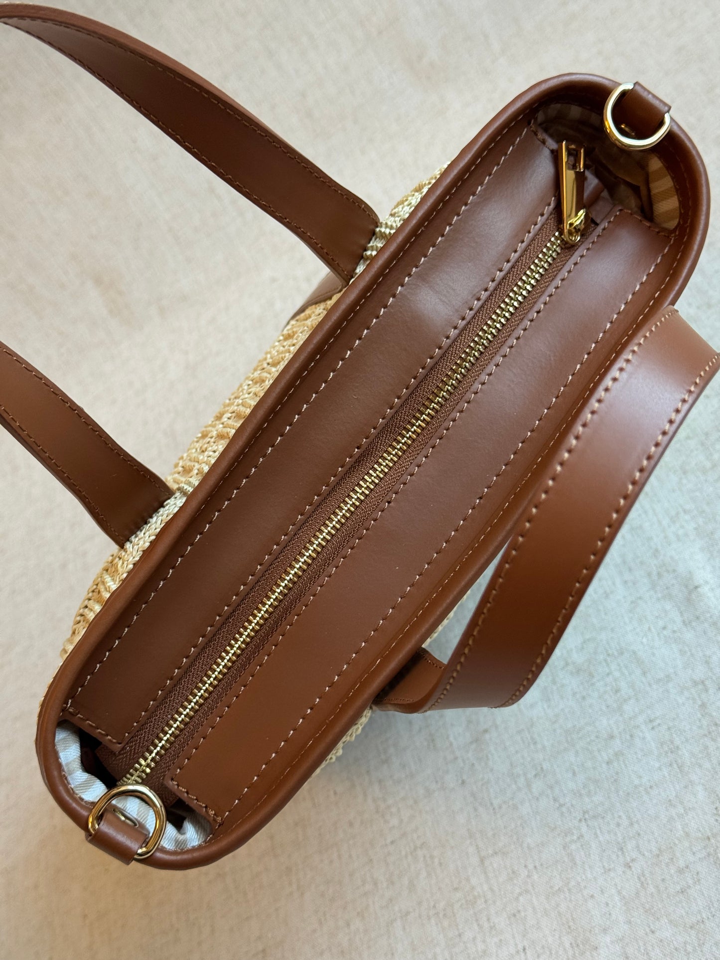 Borsa Costa - rafia, con tracolla lunga