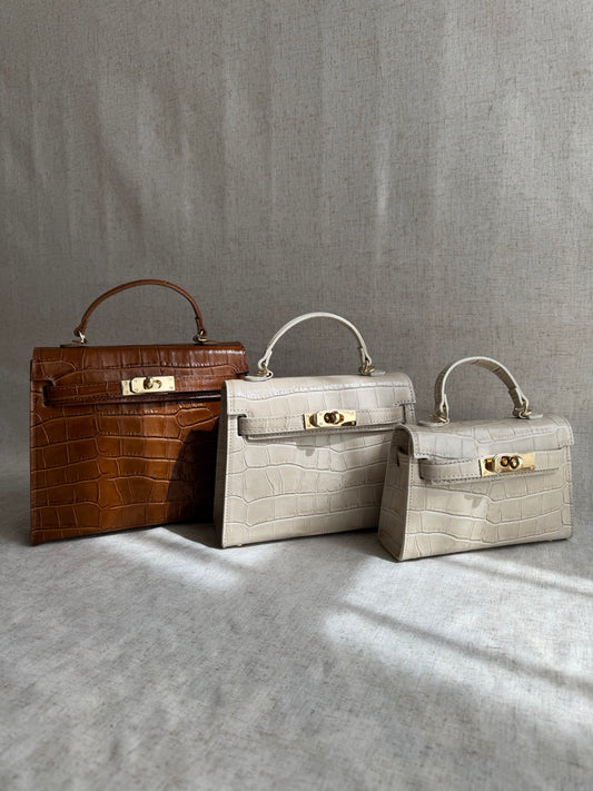 Borsa KELLY - misura grande, con tracolla lunga