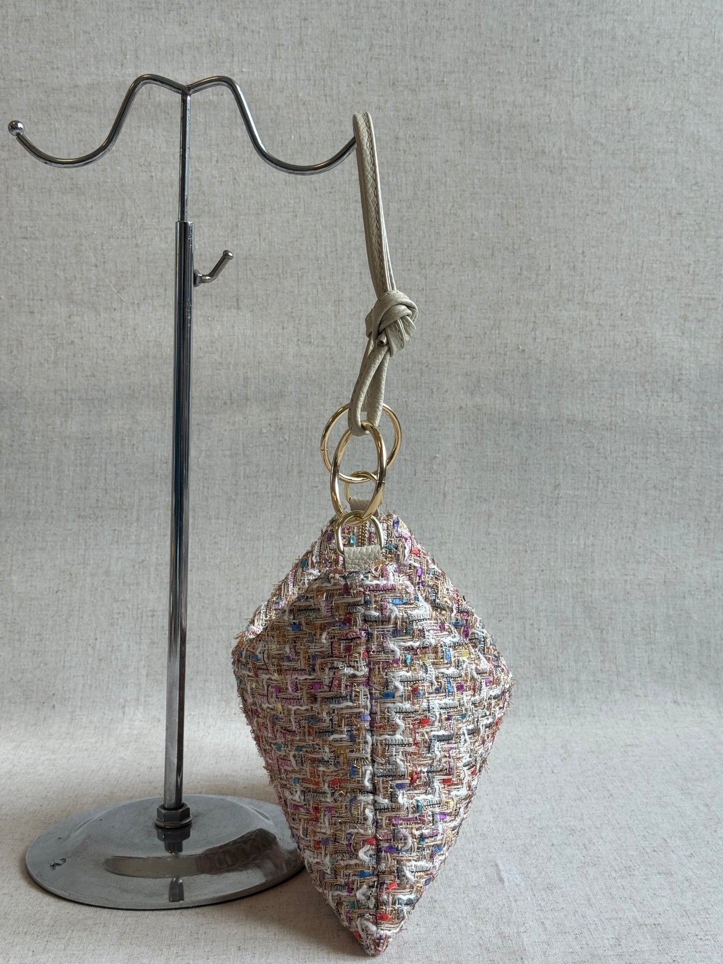 Borsa Agata - tweed, con tracolla lunga