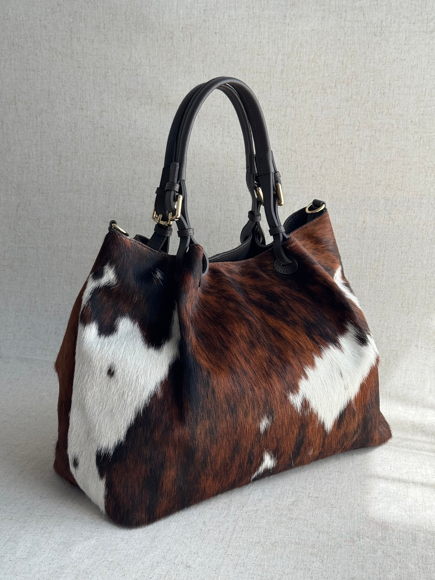 Borsa Marzia - misura grande, cavallino, con tracolla lunga