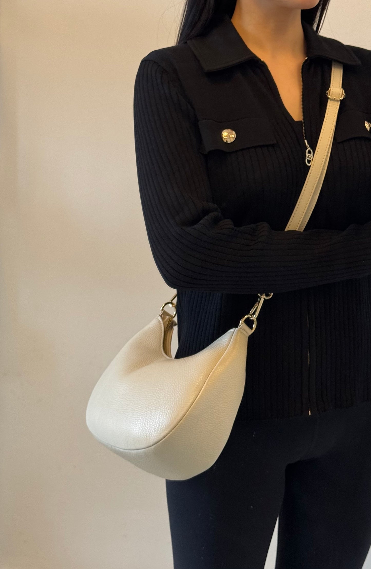 Borsa a spalla Luna - misura grande, con tracolla lunga