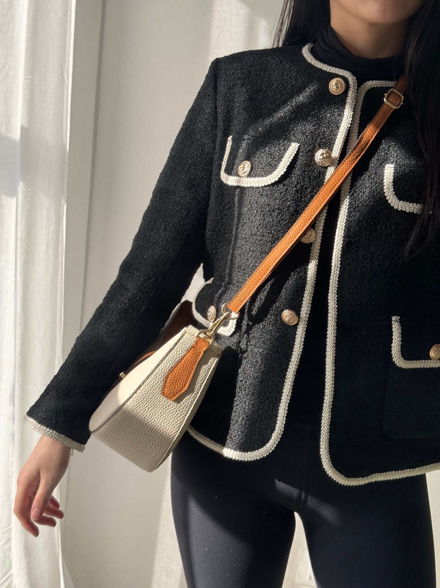 Borsa a spalla Moon - con tracolla lunga