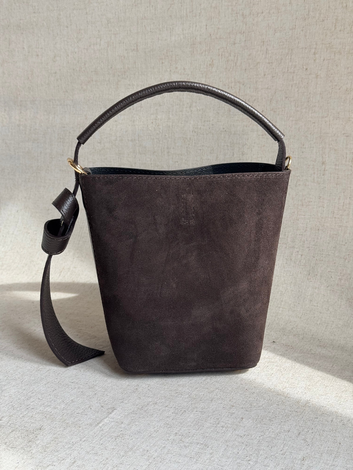 Borsa Vittoria - camoscio, con pochette e tracolla lunga
