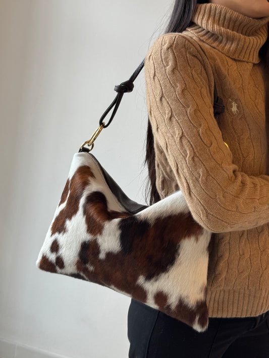 Borsa a spalla Agata - cavallino, con tracolla lunga