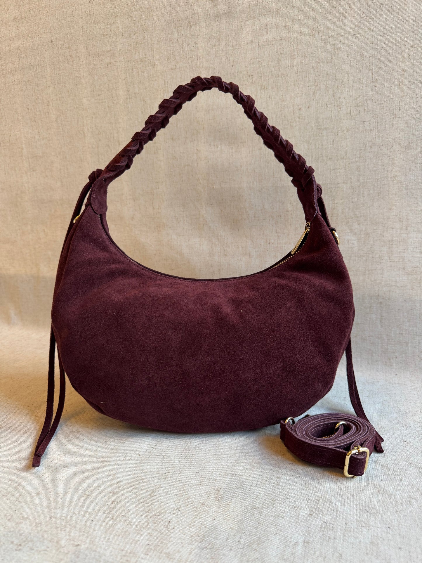 Borsa a spalla Ronda - camoscio, con tracolla lunga