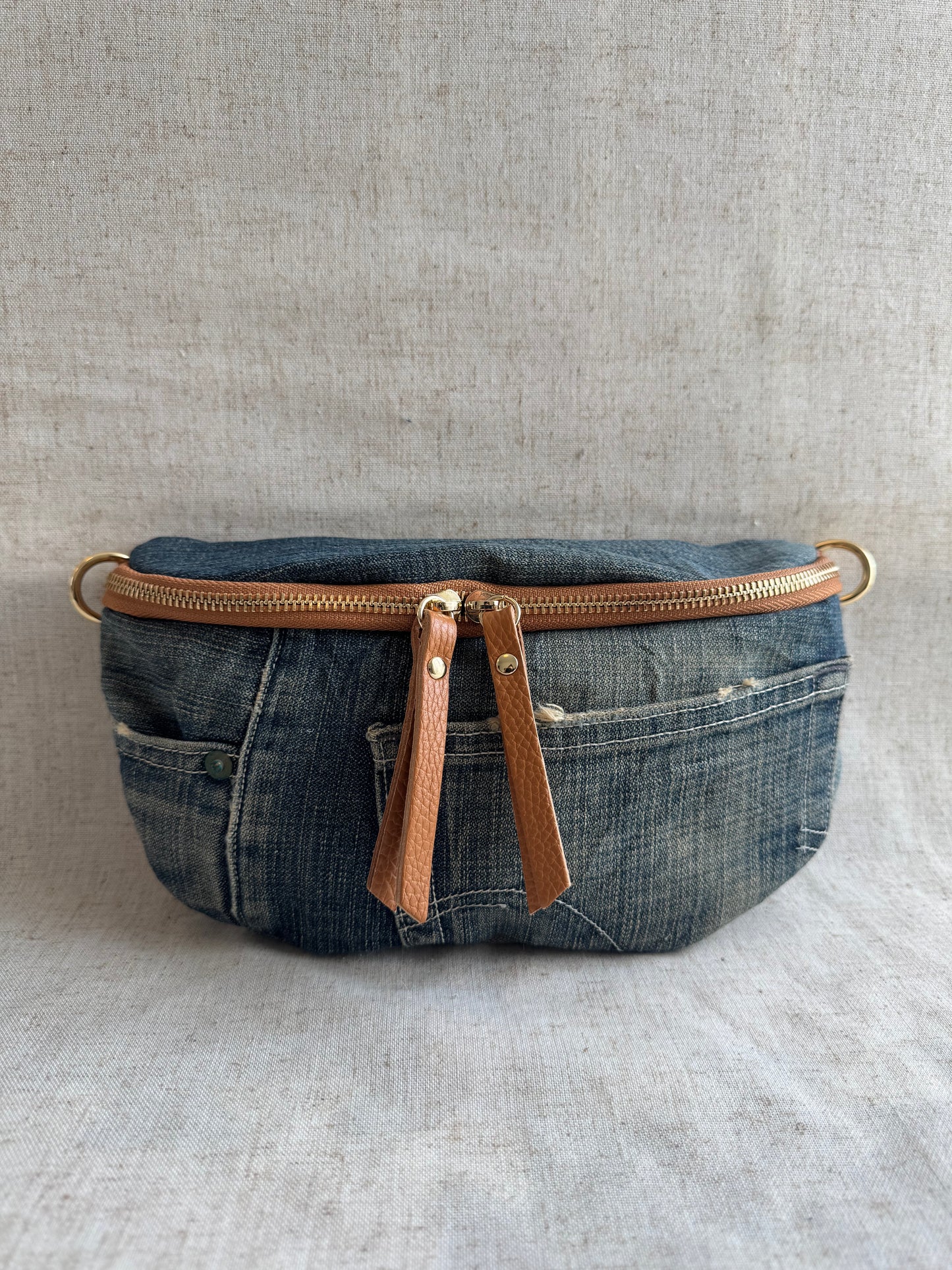 Marsupio in jeans Maya - con tracolla lunga