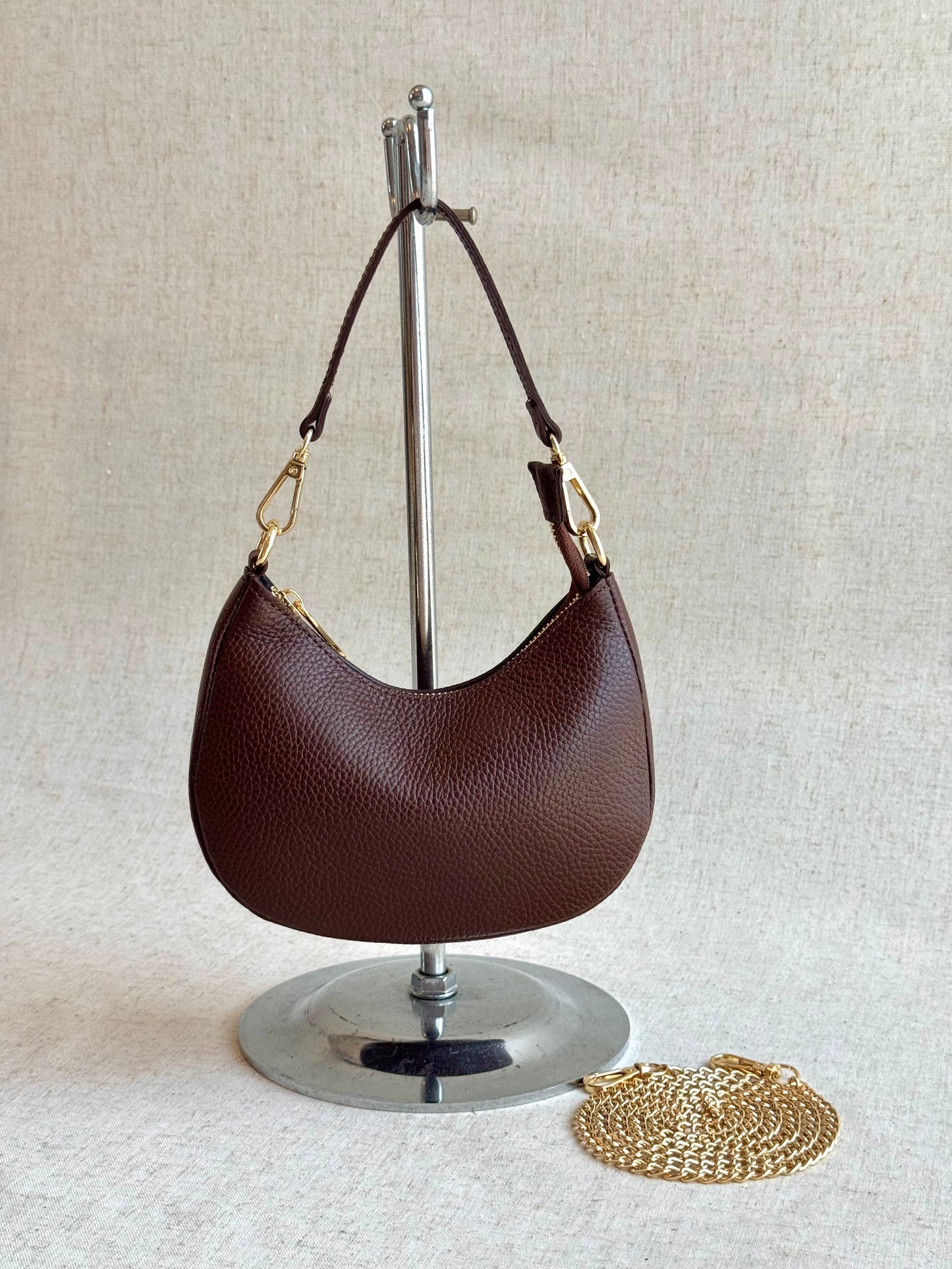 Borsa a spalla Luna - misura piccola, con tracolla lunga