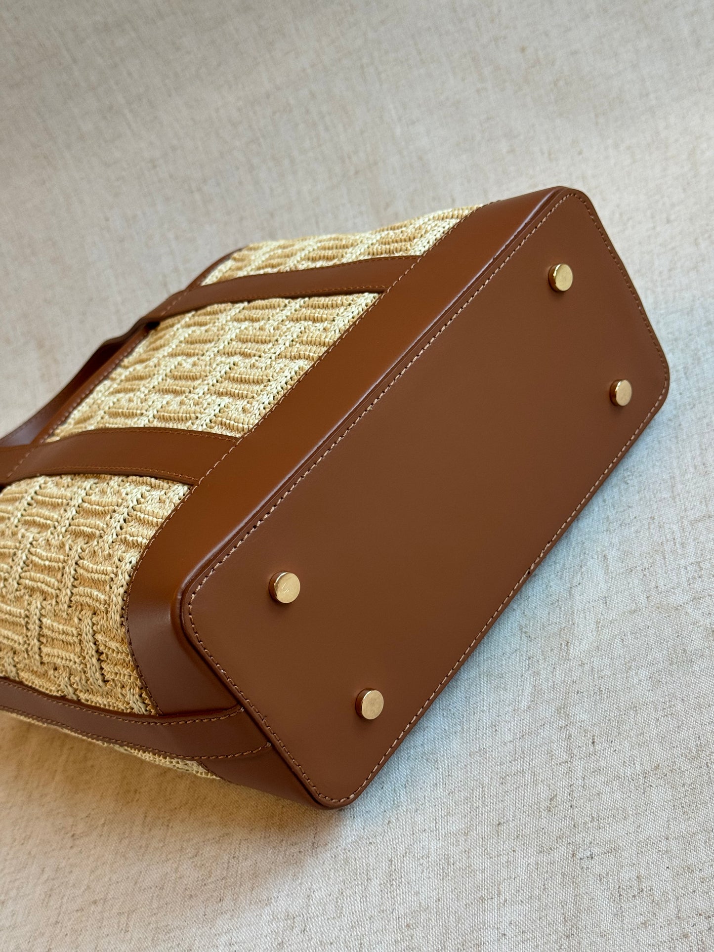 Borsa Costa - rafia, con tracolla lunga