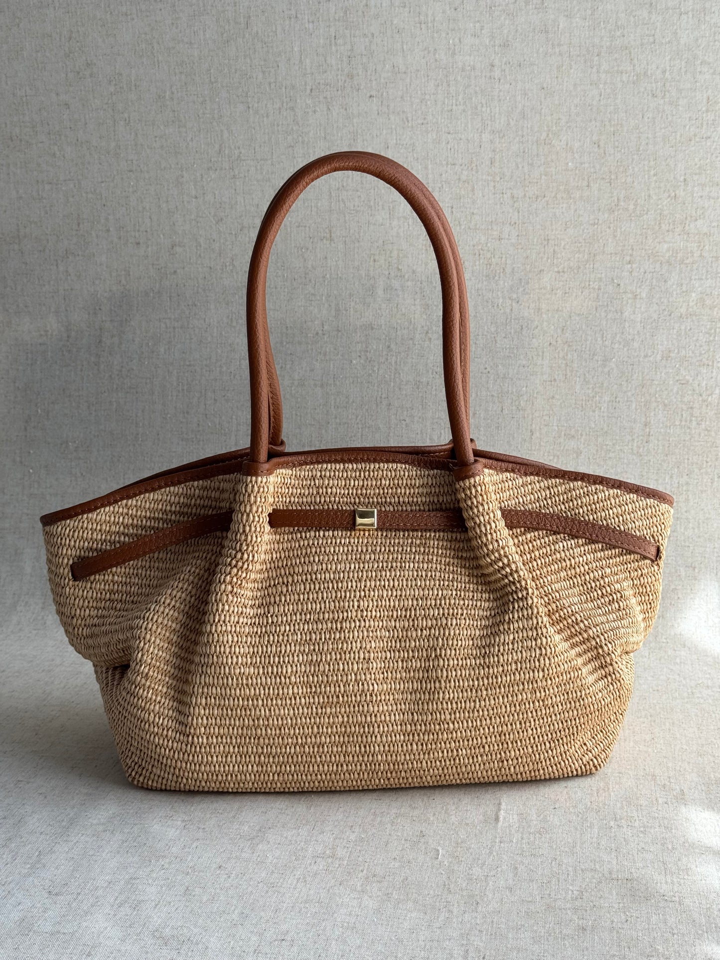 Borsa Laila - rafia, con tracolla lunga