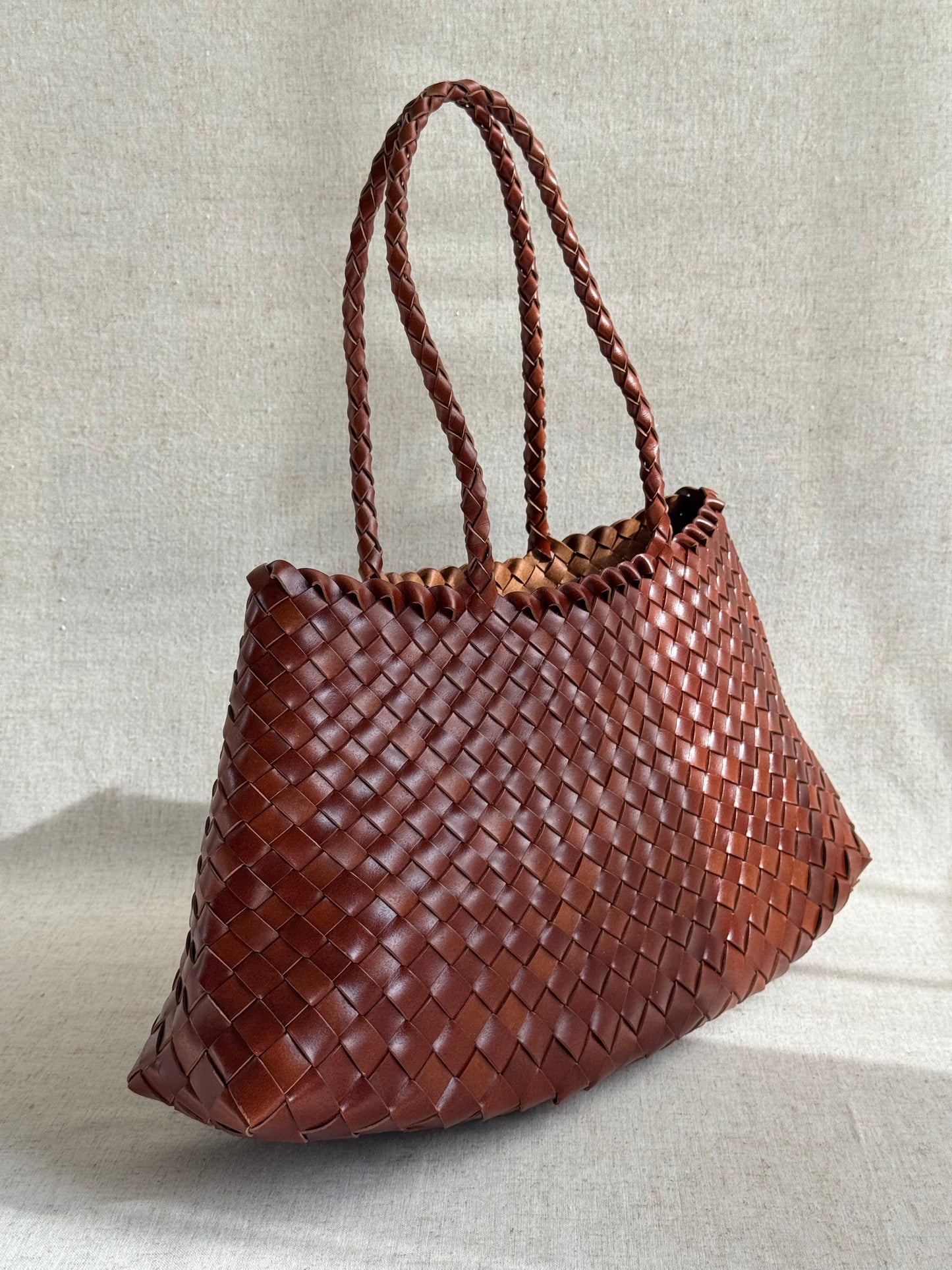 Maxi borsa a spalla Cassandra - vera pelle tamponato