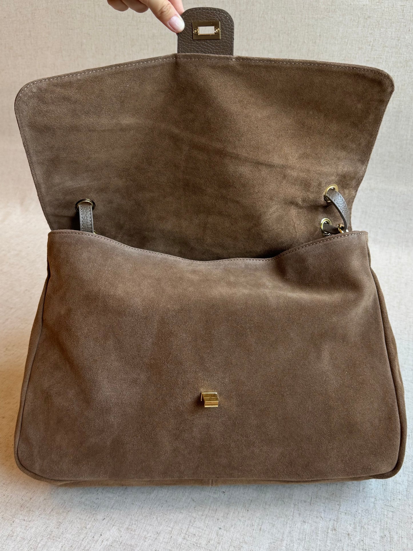 Borsa Chantal - camoscio, manico regolabile