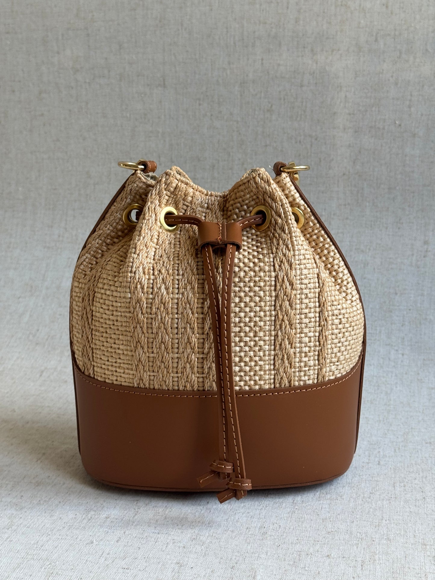 Borsa Versilia - variante 2, rafia, con tracolla