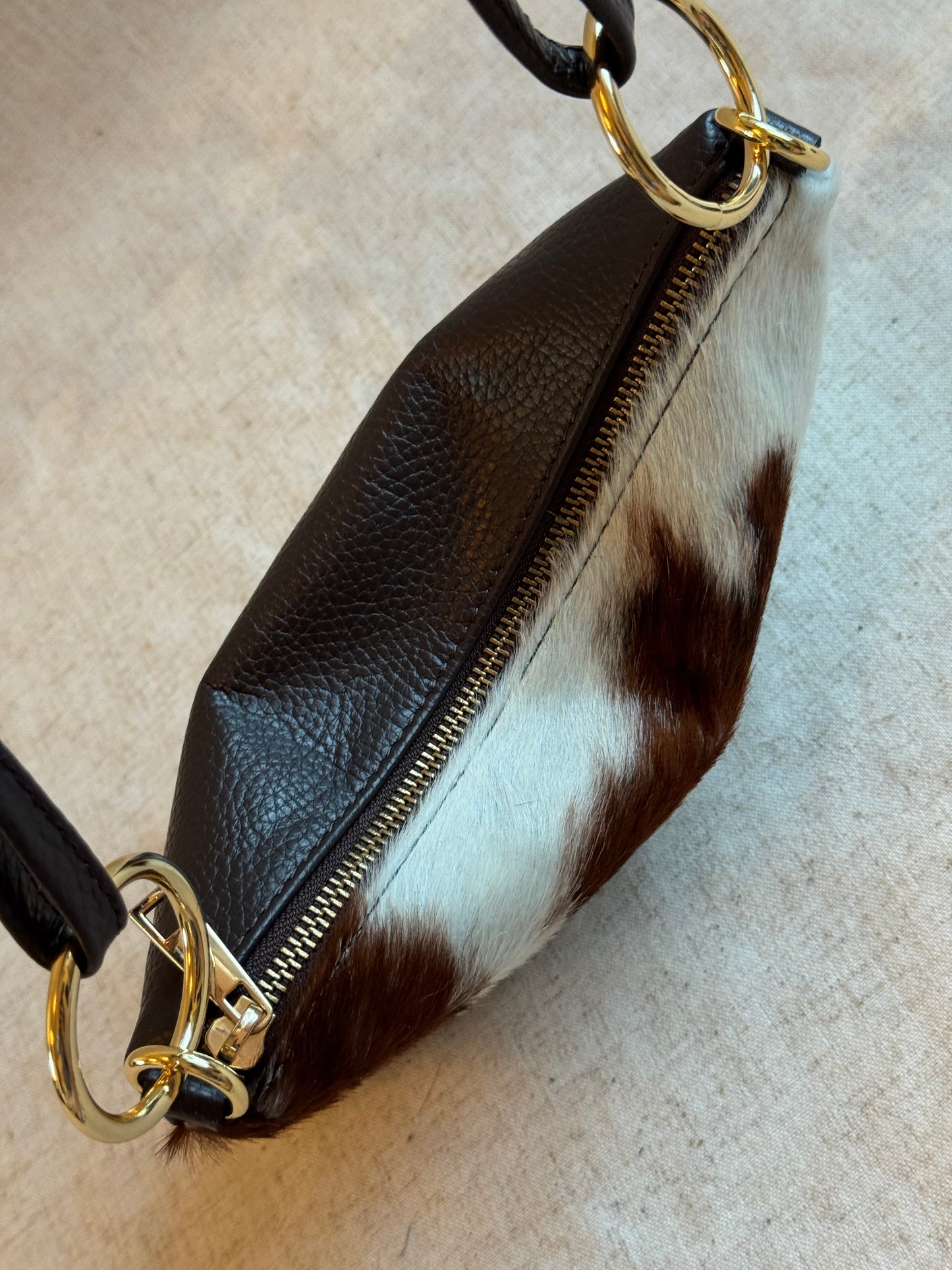 Borsa a spalla Agata - cavallino, misura piccola con tracolla lunga