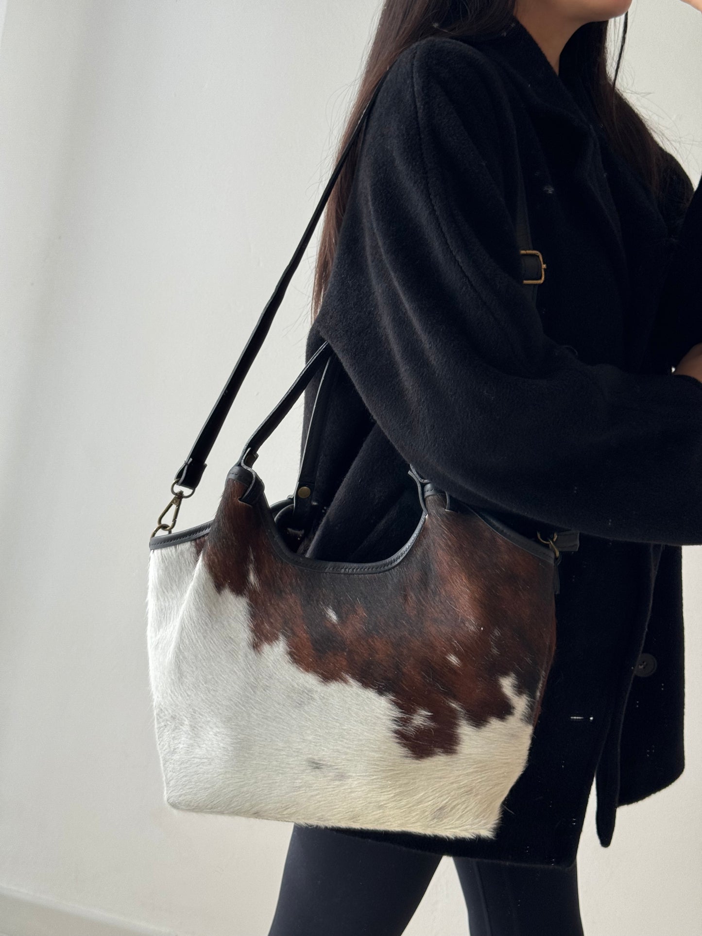Borsa a spalla Roxy - cavallino, con tracolla lunga