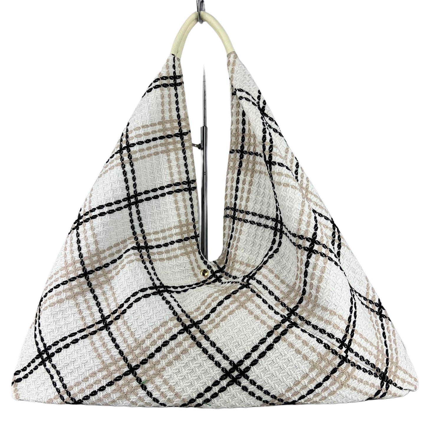 Maxi borsa a spalla Melissa in tessuto