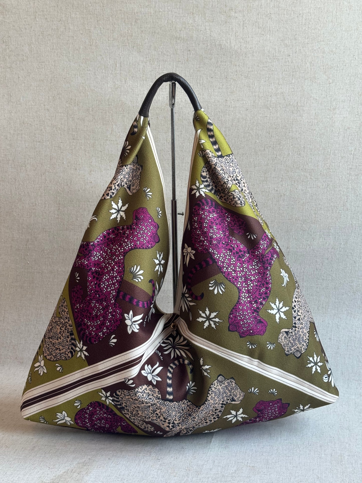 Borsa Melissa - tessuto, stampa leopardi