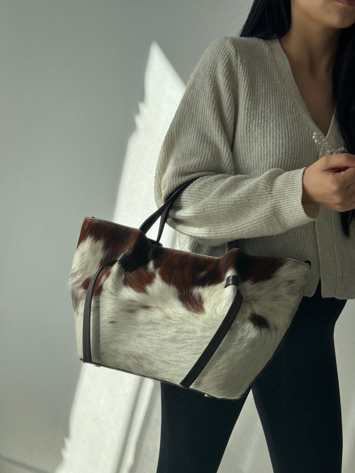 Borsa Laura - cavallino, con tracolla lunga e pochette