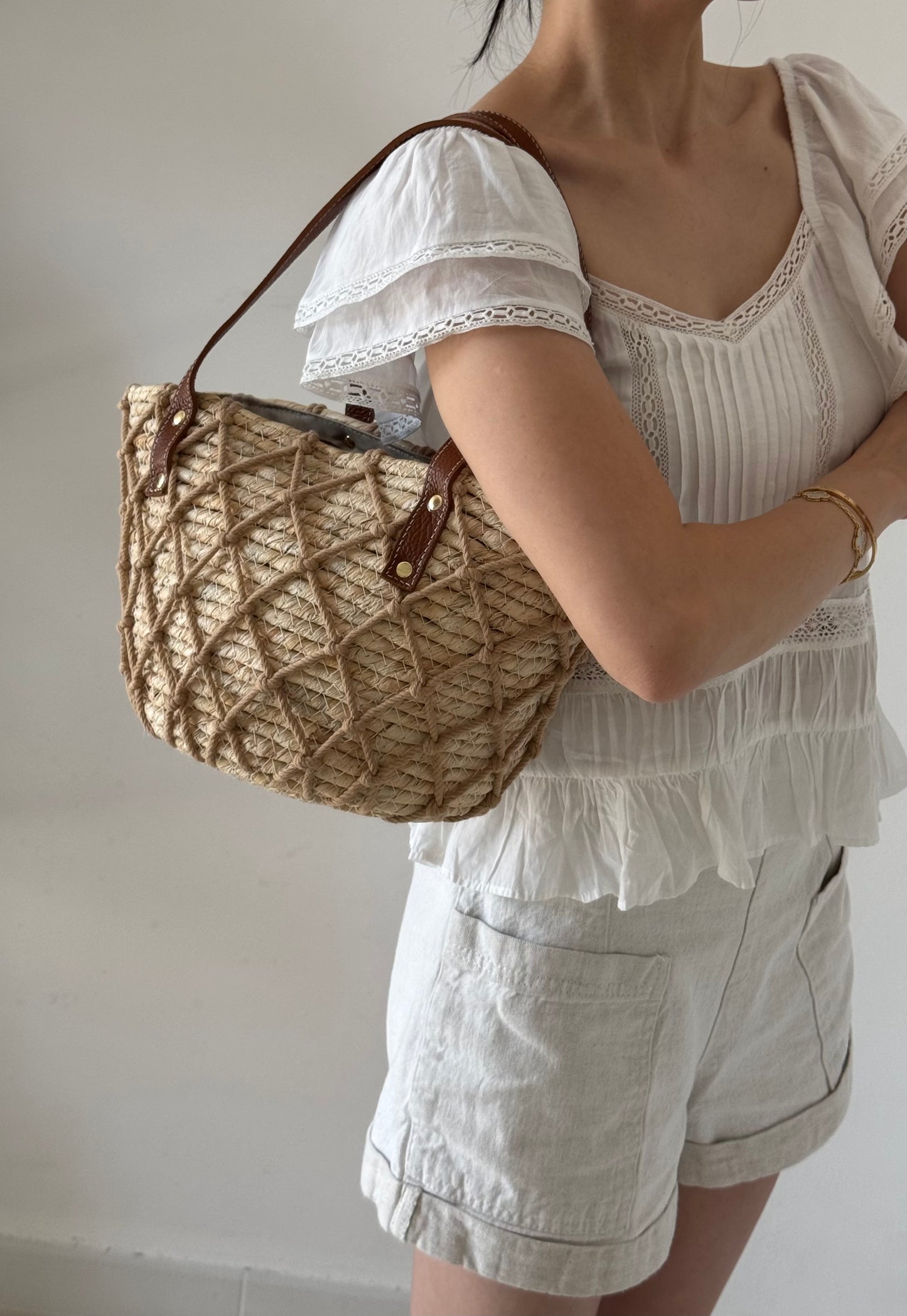 Borsa Basket - misura piccola, con tracolla lunga