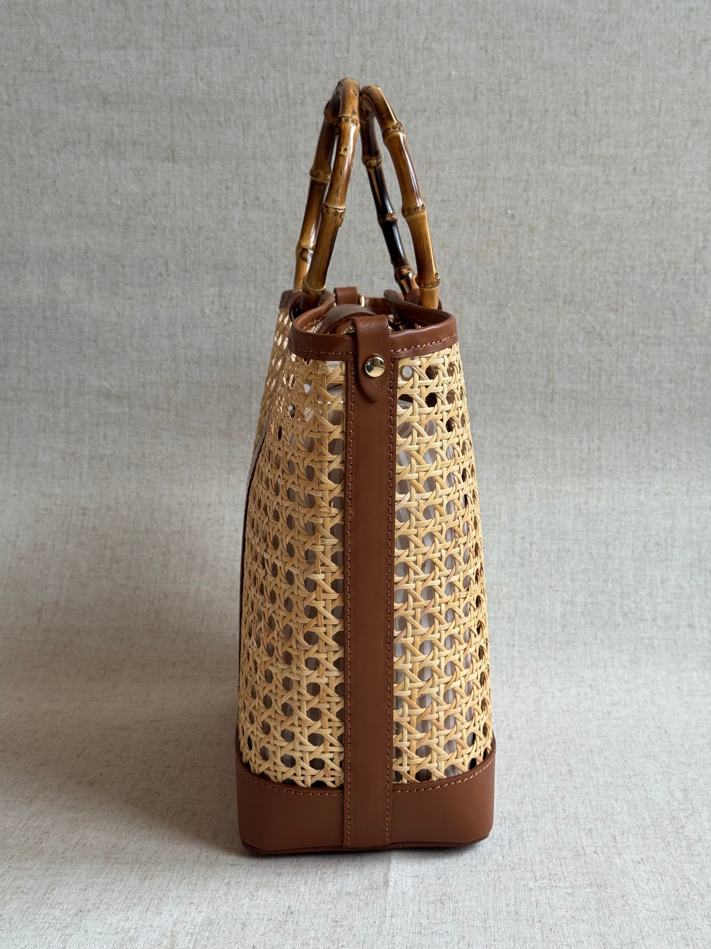 Borsa Atena - misura grande, paglia di Vienna, con tracolla lunga e pochette