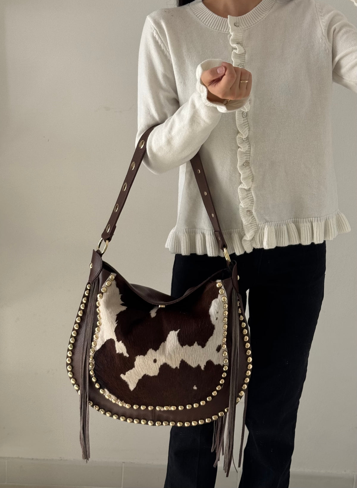 Borsa a spalla Texas - cavallino, con tracolla lunga