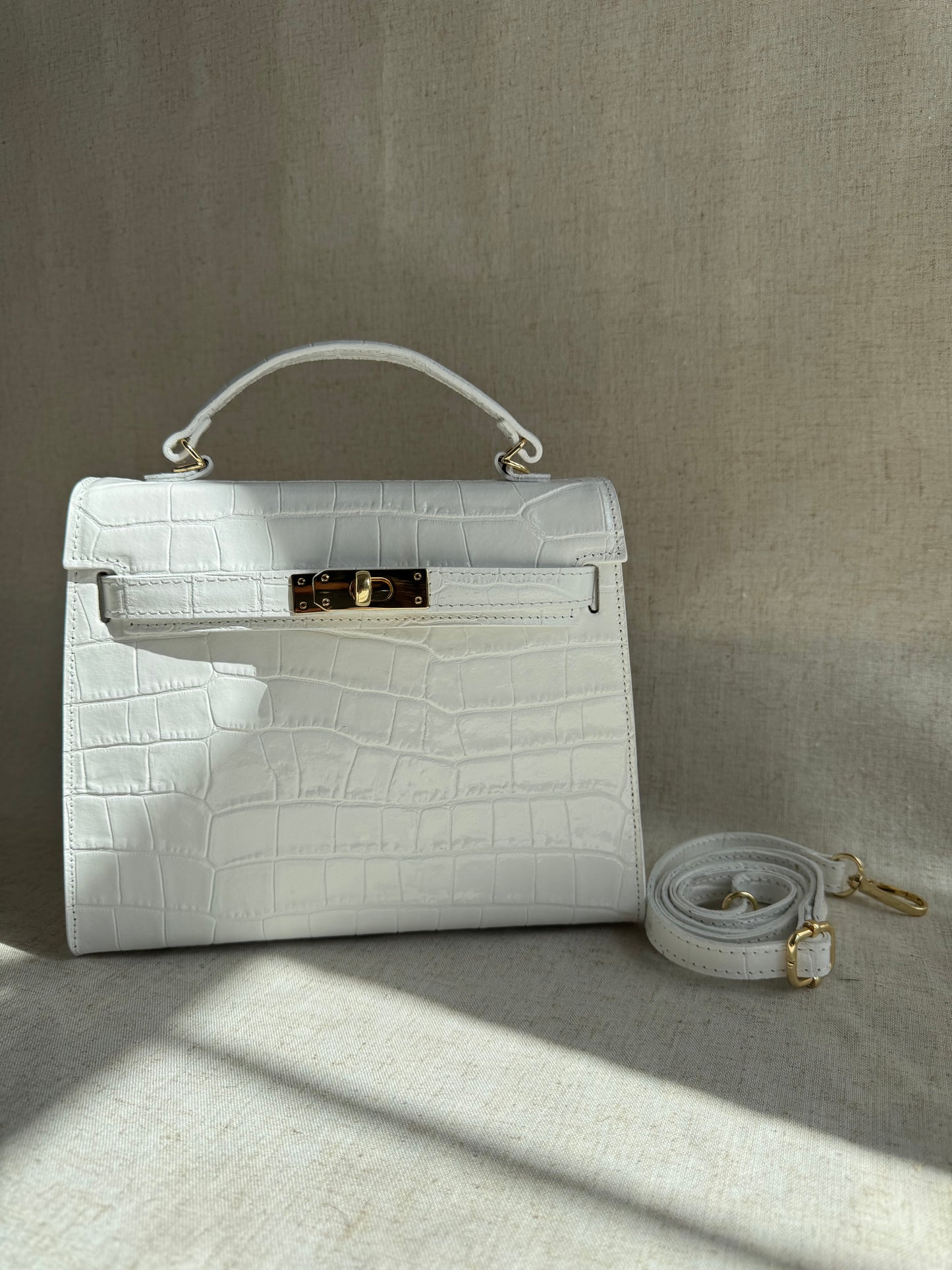 Borsa KELLY - misura grande, con tracolla lunga