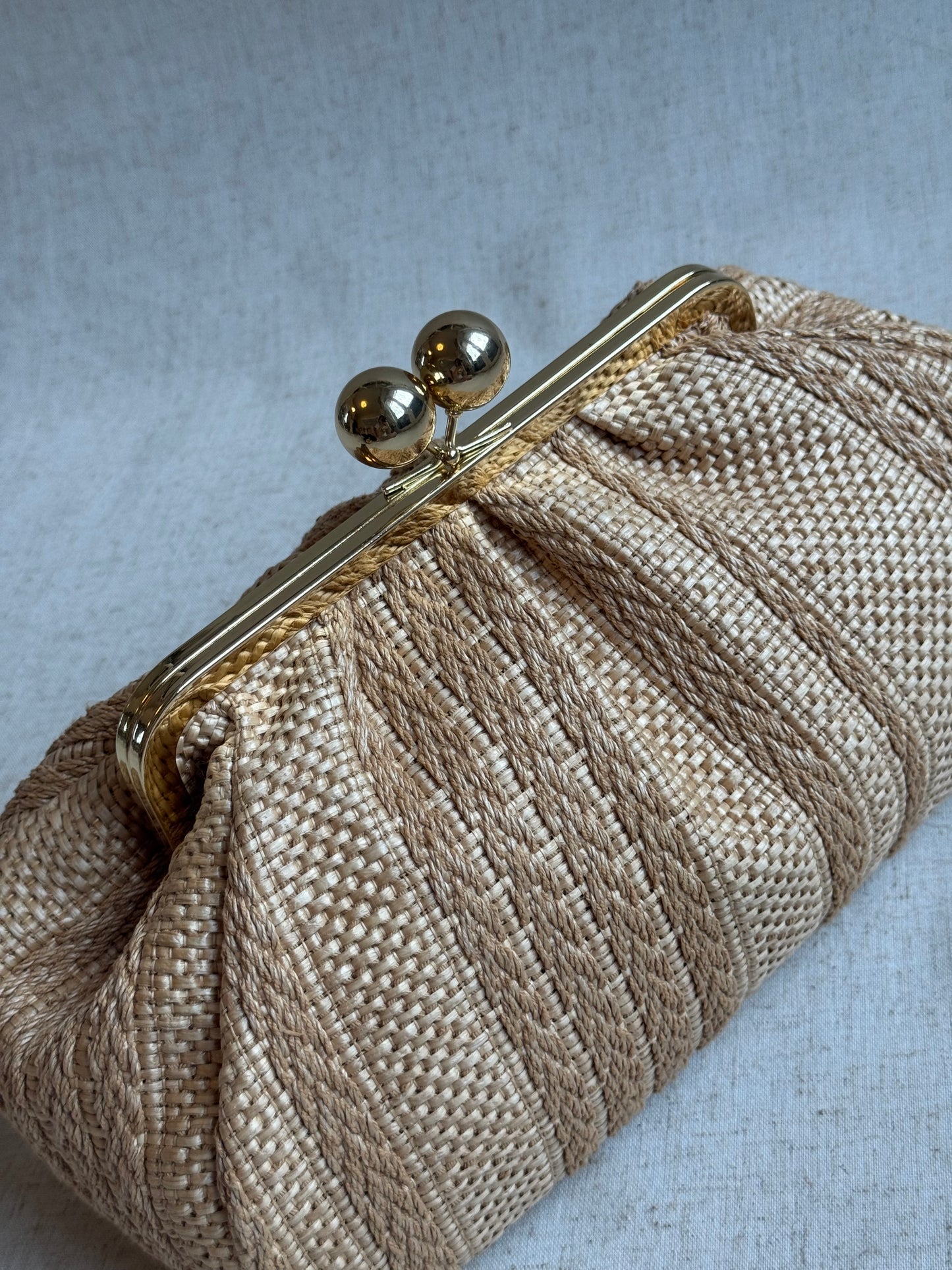 Borsa Raffy - rafia, misura grande, con tracolla lunga