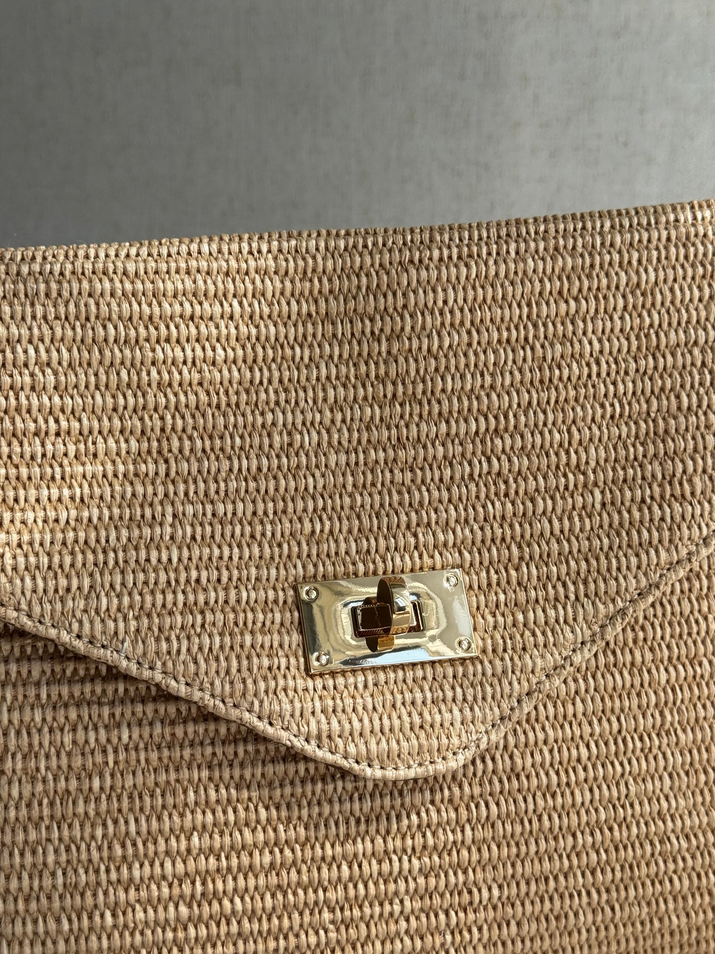 Borsa Postina - rafia, con tracolla lunga