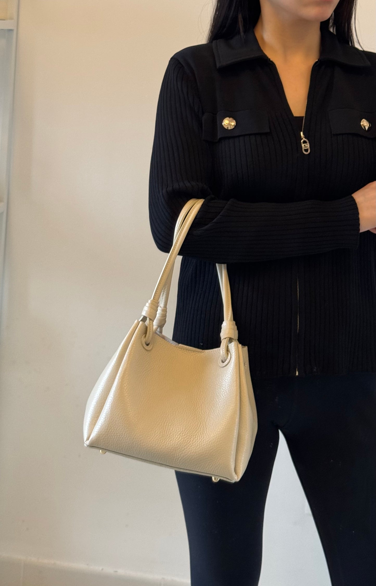 Borsa a spalla Cube - con tracolla lunga e pochette
