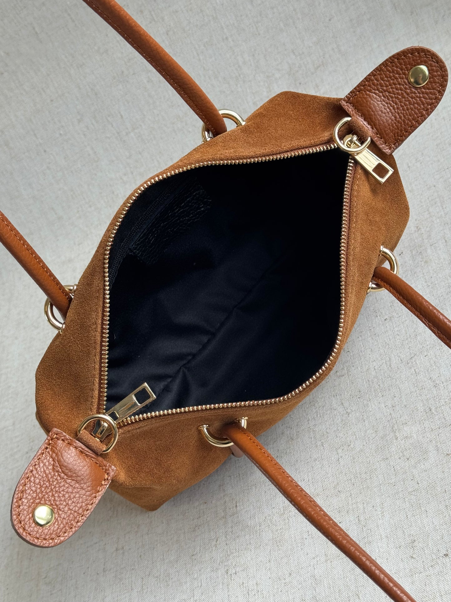 Borsa Roma - camoscio, con tracolla lunga