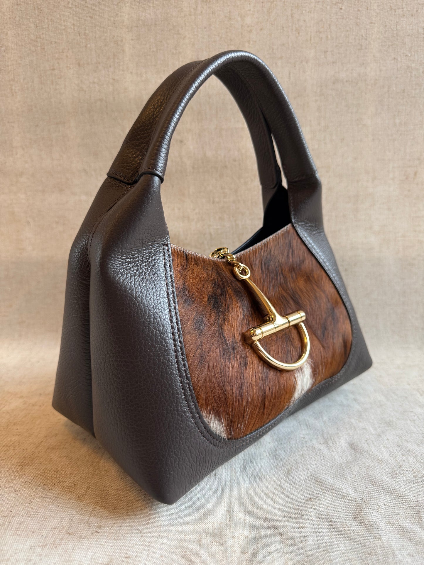 Borsa Gabriella - cavallino, con tracolla lunga